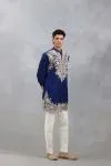 Navy Blue Dori Embroidered Kurta Set