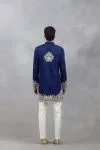 Navy Blue Dori Embroidered Kurta Set