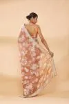 Salmon Peach Embroidered Saree