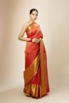 Rust Red Kanjeevaram Silk Saree