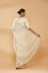 Porcelain White Embroidered Saree
