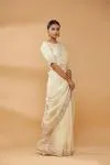 Porcelain White Embroidered Saree