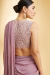 Lilac Flat Chiffon Drape Saree