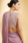 Lilac Flat Chiffon Drape Saree