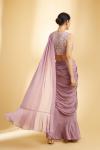 Lilac Flat Chiffon Drape Saree
