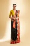 Black and Red Patola Silk Saree