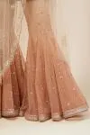 Beige And Rust Ombre Sharara Set