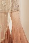 Beige And Rust Ombre Sharara Set