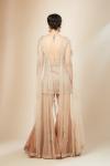 Beige And Rust Ombre Sharara Set