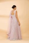 Mauve Embroidered Anarkali