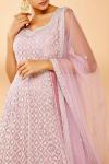 Mauve Embroidered Anarkali