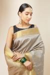Cement Grey Kanjivaram Silk Saree