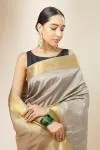Cement Grey Kanjivaram Silk Saree