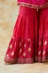 Hot Pink Chiffon Sharara Suit