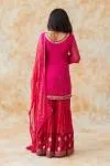 Hot Pink Chiffon Sharara Suit