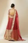 Deep Red Banarasi Silk Lehenga