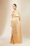 Beige Kanjivaram Silk Saree