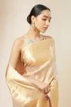 Beige Kanjivaram Silk Saree