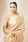 Beige Kanjivaram Silk Saree