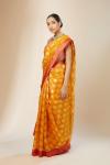Orange Kora Silk Banarasi Saree