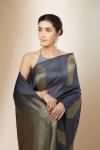 Dark Grey Kanjivaram Silk Saree