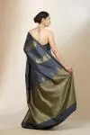 Dark Grey Kanjivaram Silk Saree