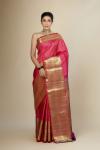 Magenta Pink Dual Tone Kanjeevaram Silk Saree