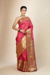 Magenta Pink Dual Tone Kanjeevaram Silk Saree