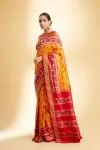 Mustard Red Patola Silk Saree