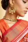 Mustard Red Patola Silk Saree