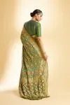 Mehendi Green Bandhej Georgette Saree