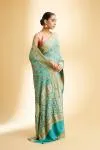 Sea Blue Bandhej Saree