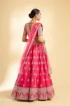 Fuchsia Pink Raw Silk Lehenga