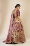 Maroon Banarasi Silk Lehenga Set