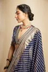 Navy Blue banarasi Silk Lehenga