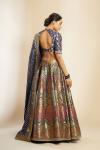 Navy Blue banarasi Silk Lehenga