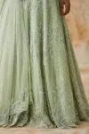 Mint Green Net Lehenga