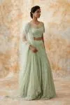 Mint Green Net Lehenga