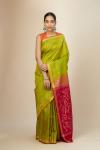 Parrot Green Uppada Silk Saree