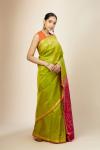 Parrot Green Uppada Silk Saree
