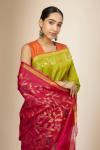 Parrot Green Uppada Silk Saree