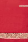 Red Banarasi Satin Silk Saree