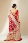Red Banarasi Satin Silk Saree
