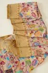 Ivory Floral Printed Banarasi Tussar Silk saree