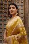 Butter Yellow rangkaat Banarasi Silk Saree