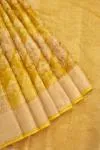 Butter Yellow rangkaat Banarasi Silk Saree