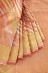 Coral Pink rangkaat Banarasi Silk Saree