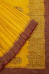 Turmeric Yellow Banarasi Tussar Silk Saree