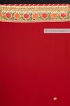 Red Banarasi Embroidered Bandhani Saree