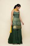 Olive Green Bandhani Print Garara